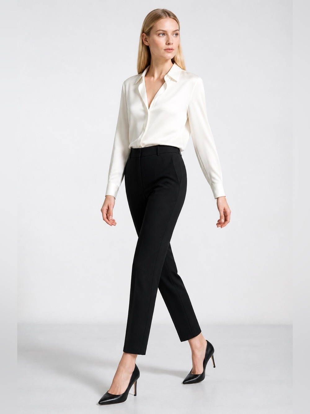 ZARA Women's High Rise Black Dress Pants Size 8